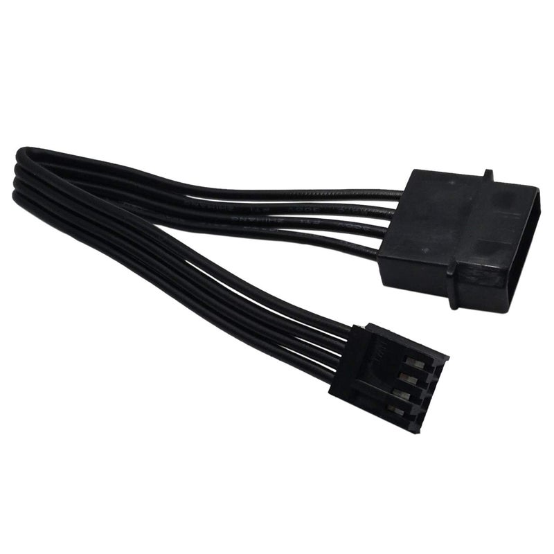 COMeap (2-Pack) COMeap 4 Pin LP4 5.25" Molex to 3.5" Floppy Drive 4 Pin Female FDD Power Adapter Cable 7.5-inch(19cm) - Image 1